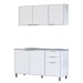 Cozinha Compacta Helena 120 Cm Helena 6 Portas 2 Gavetas Branco Neve - Panorama Móveis