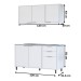 Cozinha Compacta Helena 120 Cm Helena 6 Portas 2 Gavetas Branco Neve - Panorama Móveis