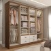 Guarda-Roupa de Casal Cassino 8 Portas 4 Gavetas Off White Nogueira - Panorama Móveis