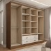Guarda-Roupa de Casal Cassino 8 Portas 4 Gavetas Off White Nogueira - Panorama Móveis