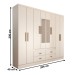 Guarda-Roupa de Casal Cassino 8 Portas 4 Gavetas Branco - Panorama Móveis