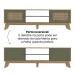 Rack com Painel para TV Até 75 Polegadas Tauari C/ Suporte para TV 2 Portas Carvalho/Menta - Pnr Móveis