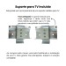 Rack com Painel para TV Até 75 Polegadas Tauari C/ Suporte para TV 2 Portas Carvalho/Off White - Pnr Móveis