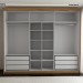 Guarda-Roupa Casal Cardial 3 Portas 6 Gavetas Cinamomo/Off White - Panorama Móveis