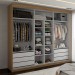 Guarda-Roupa Casal Cardial 3 Portas 6 Gavetas com Espelho Cinamomo/Off White - Panorama Móveis