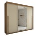 Guarda-Roupa Casal Cardial 3 Portas 6 Gavetas com Espelho Cinamomo/Off White - Panorama Móveis