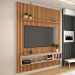 Painel Ripado para TV Até 65 Polegadas Naomi 2 Portas 1 Prateleira Cinamomo/Off White - Panorama Móveis
