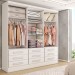 Guarda-Roupa Casal Max 3 Portas 9 Gavetas com Espelho Branco - Panorama Móveis
