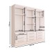 Guarda-Roupa Casal Max 3 Portas 9 Gavetas com Espelho Branco - Panorama Móveis