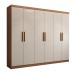 Guarda-Roupa Casal Odisseia 6 Portas 2 Gavetas Cinamomo/Off White - Panorama Móveis