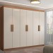 Guarda-Roupa Casal Odisseia 6 Portas 2 Gavetas Cinamomo/Off White - Panorama Móveis