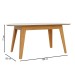 Mesa de Madeira 180 Cm Tm88 100% Mdf Off White/Freijó - Dalla Costa
