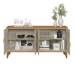 Balcão Buffet évora 4 Portas Jequitiba/Off White Fosco - Linea Brasil