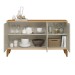 Balcão Buffet Aura 3 Portas Tauri/Off White Fosco - Linea Brasil