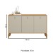 Balcão Buffet Aura 3 Portas Tauri/Off White Fosco - Linea Brasil