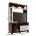 Estante para TV Até 50 Polegadas Hill 2 Portas Nogueira Real/Off White Matte - Pnr Móveis
