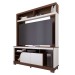 Estante para TV Até 65 Polegadas Silvestre 2 Portas Nogueira Real/Off White Matte - Pnr Móveis