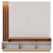 Estante para TV Até 75 Polegadas Esmeralda 2 Portas Off White Matte/Freijó - Pnr Móveis