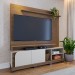 Estante para TV Até 75 Polegadas Boss 2 Portas Amêndoa/Off White 1800 - Pnr Móveis