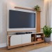 Estante para TV Até 75 Polegadas Boss 2 Portas Off White/Freijó 1800 - Pnr Móveis