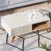 Mesa de Centro Lagos 1 Nicho Off White/Freijó - Pnr Móveis