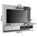 Painel para TV Até 65 Polegadas Brtrand 1 Porta 1 Prateleira Off White/Freijó - Pnr Móveis