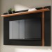 Painel para TV Até 70 Polegadas Córdova 1 Prateleira Preto Fosco/Noce Milano - Pnr Móveis