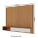 Painel para TV Até 75 Polegadas Açores 2 Portas Ripado com Led Freijó/Off White Matte - Pnr Móveis