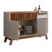 Balcão Buffet Deacon 2 Portas 1 Gaveta com Espelho Freijó/Off White - Pnr Móveis