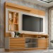 Estante para TV Até 60 Polegadas Mauá 2 Portas com Led Nature/Off White - Pnr Móveis