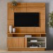 Estante para TV Até 60 Polegadas Centra 1 Porta Nature/Off White - Pnr Móveis