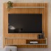 Painel para TV Até 65 Polegadas Island 1 Porta Nature/Off White - Pnr Móveis
