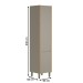 Paneleiro Renard 2 Portas 100% Mdf Jequitibá/Gris Fosco - Pnr Móveis