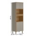 Torre Quente Renard 4 Portas 100% Mdf Jequitibá/Gris Fosco - Pnr Móveis