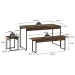 Mesa de Jantar Néctar 6 Lugares Carvalho Dark/Preto - Pnr Móveis