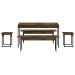 Mesa de Jantar Néctar 6 Lugares Carvalho Dark/Preto - Pnr Móveis