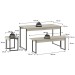 Mesa de Jantar Néctar 6 Lugares Snow/Preto  - Pnr Móveis