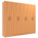 Guarda-Roupa Casal Paris 8 Portas Cinamomo - Evidencia Móveis