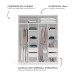Guarda-Roupa Infantil Colorino 4 Portas 4 Gavetas Branco - Politorno