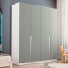 Guarda-Roupa Infantil Colorino 4 Portas 4 Gavetas Branco/Verde - Politorno