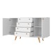 Balcão Buffet Vertigo 2 Portas 4 Gavetas Branco - Pnr Móveis