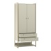 Closet Industrial Modulo Anubis 2 Portas 2 Gavetas Off White - Pnr Móveis