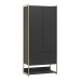 Closet Industrial Modulo Anubis 2 Portas 2 Gavetas Preto - Pnr Móveis