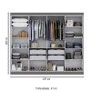 Guarda-Roupa Paris 8 Portas 4 Gavetas com Espelho Onix - Maxel