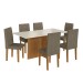 Mesa de Jantar 6 Lugares Dolphins Freijo/Off White/Cacau - Pnr Móveis