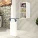 Armário Multiuso 2 Prateleiras de Parede Branco - Tecno Mobili