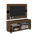 Rack com Painel para TV Até 47 Polegadas Cross C/ Suporte para TV  Amendoa/Preto - Artely