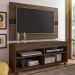 Rack com Painel para TV Até 47 Polegadas Cross C/ Suporte para TV  Amendoa/Preto - Artely