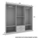 Guarda-Roupa Solteiro 6 Portas 2 Gavetas Atalaia At621 Branco - Evidência Móveis