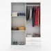 Guarda-Roupa Solteiro 4 Portas 2 Gavetas Atalaia At421 Branco - Evidência Móveis